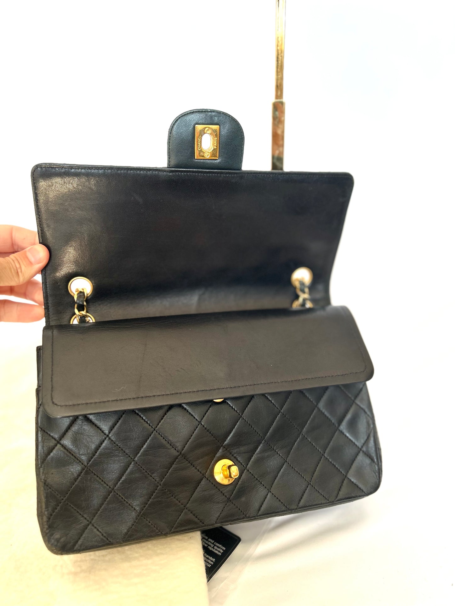 Authentic Vintage Medium Lambskin Chanel Classic Flap
