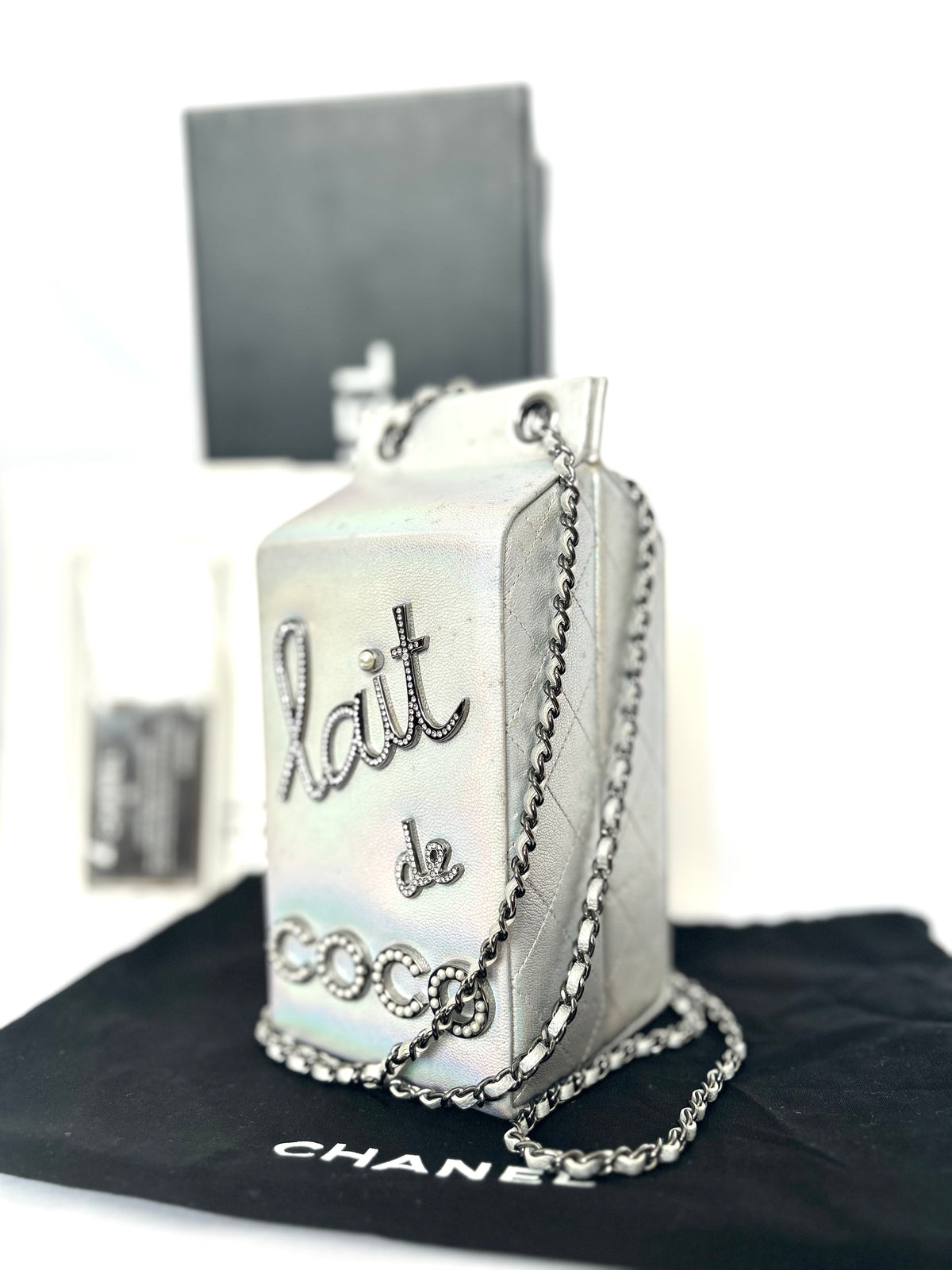 Extremely Rare Iridescent Lait de Coco Runway 2014 Milk Carton