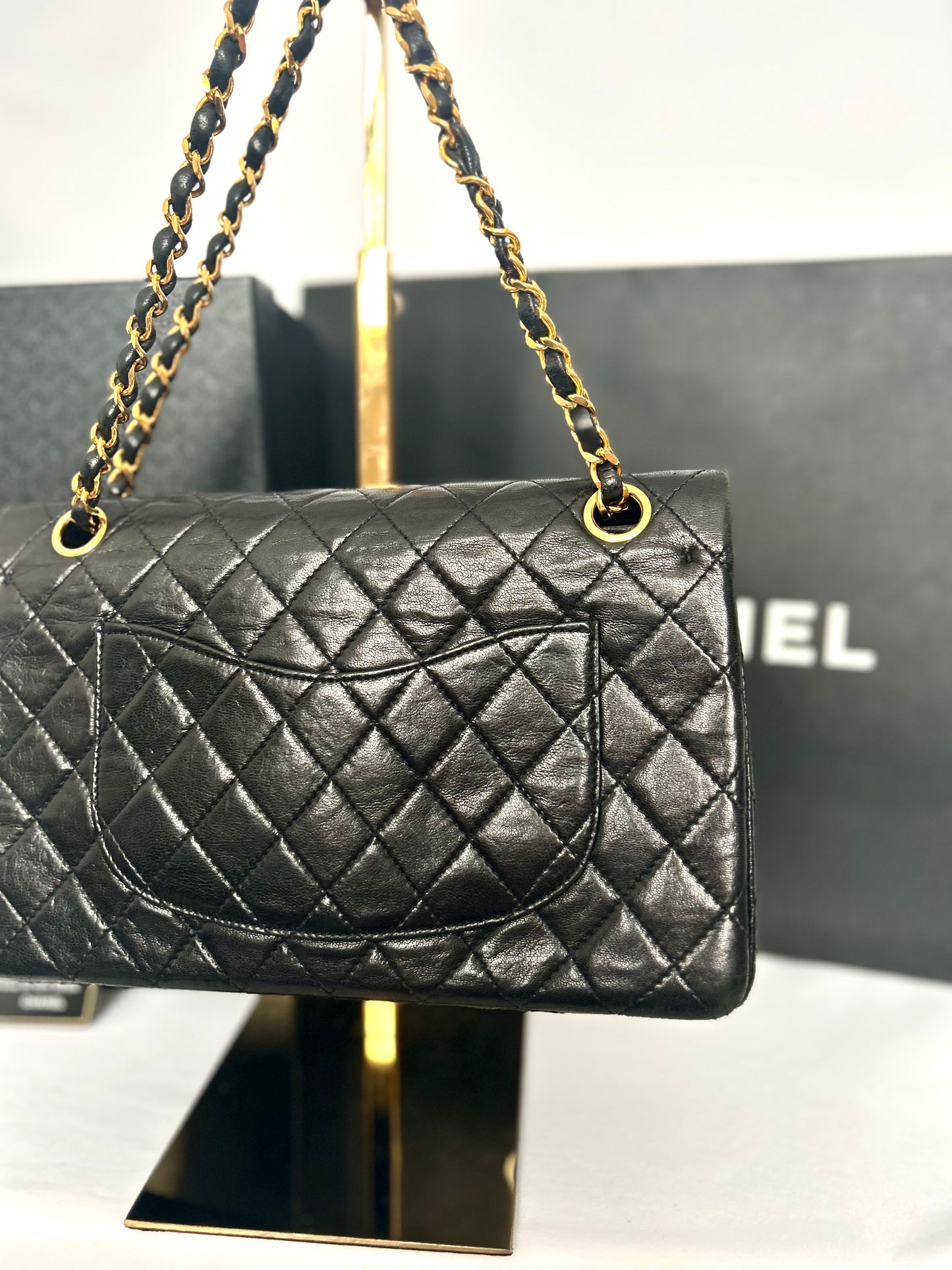 Chanel Black Lambskin Classic Flap
