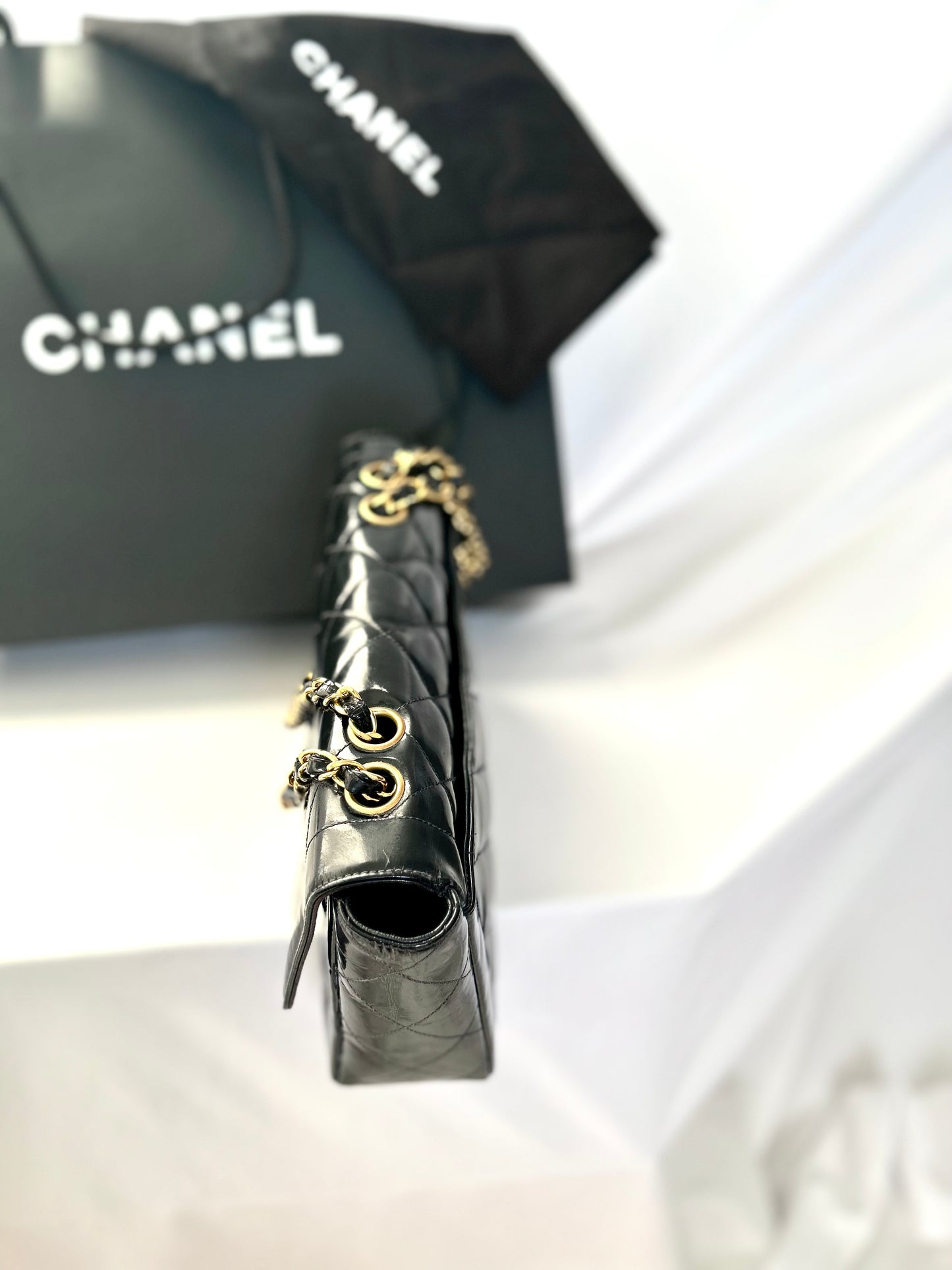 Chanel Patent Leather Single Flap Bag