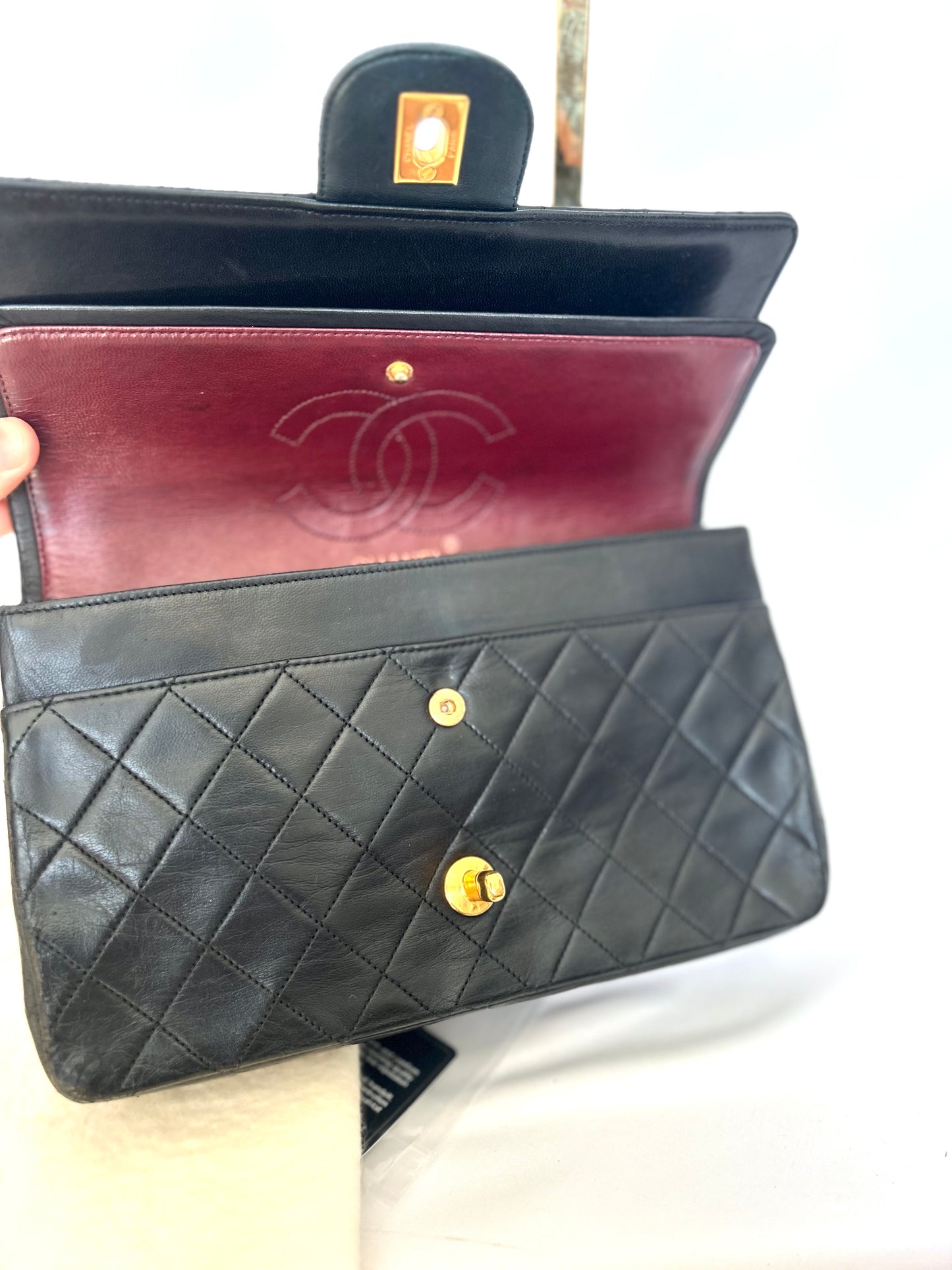 Authentic Vintage Medium Lambskin Chanel Classic Flap