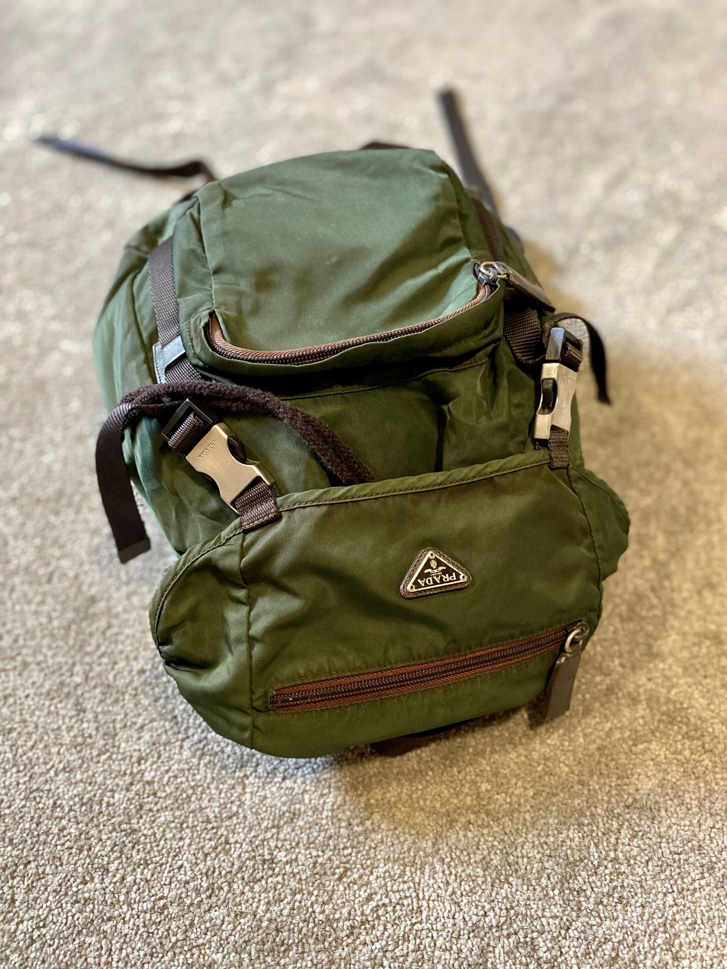 Prada Green Tactical Backpack