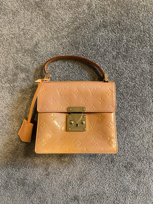 Louis Vuitton Vernis Spring Street Hand Bag Yellow