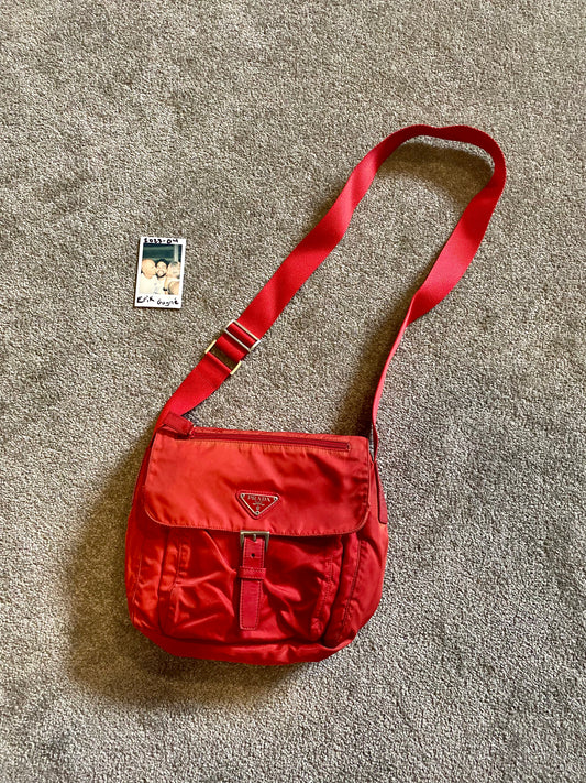 Red Prada Crossbody/shoulder bag