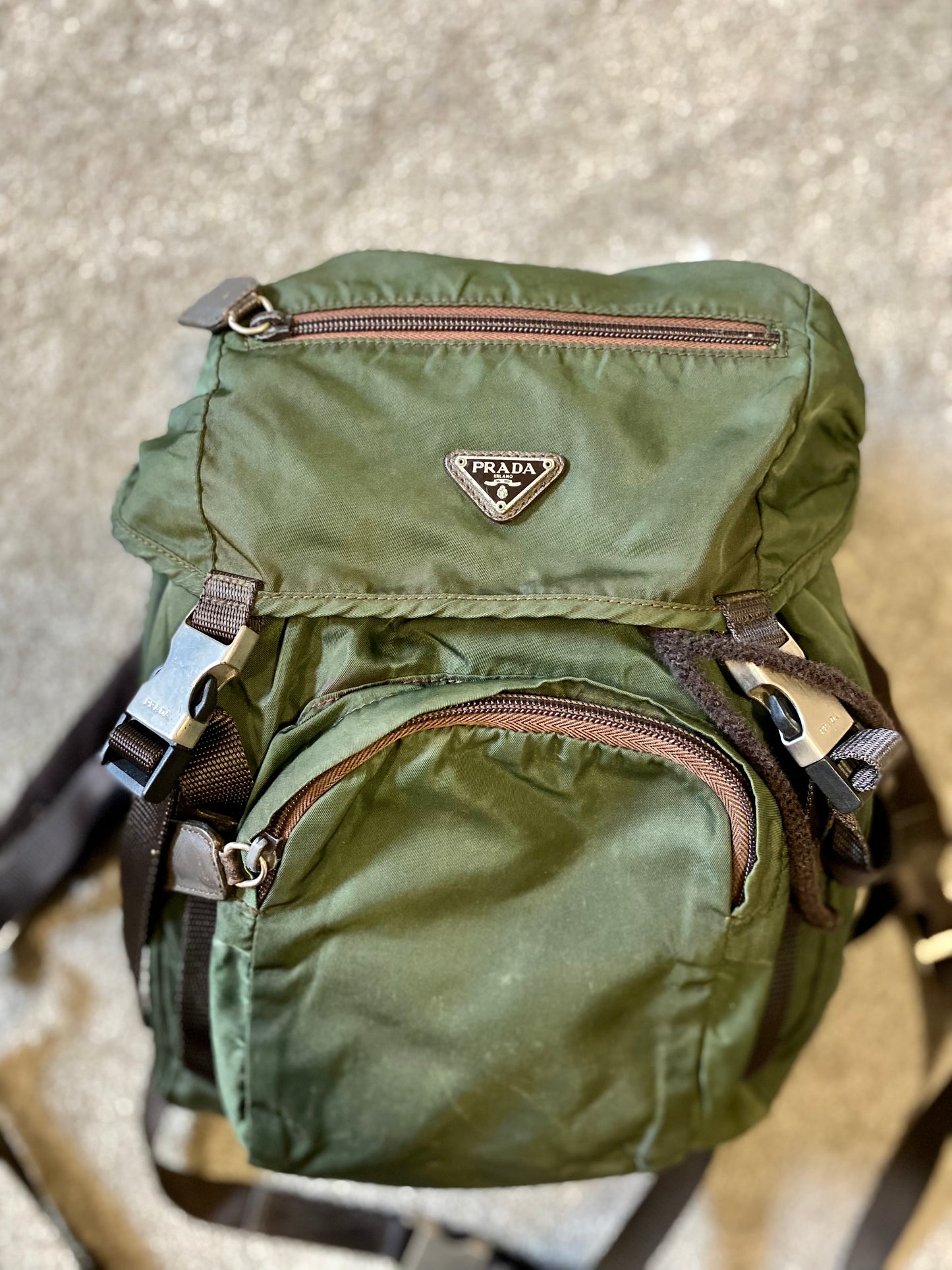 Prada Green Tactical Backpack