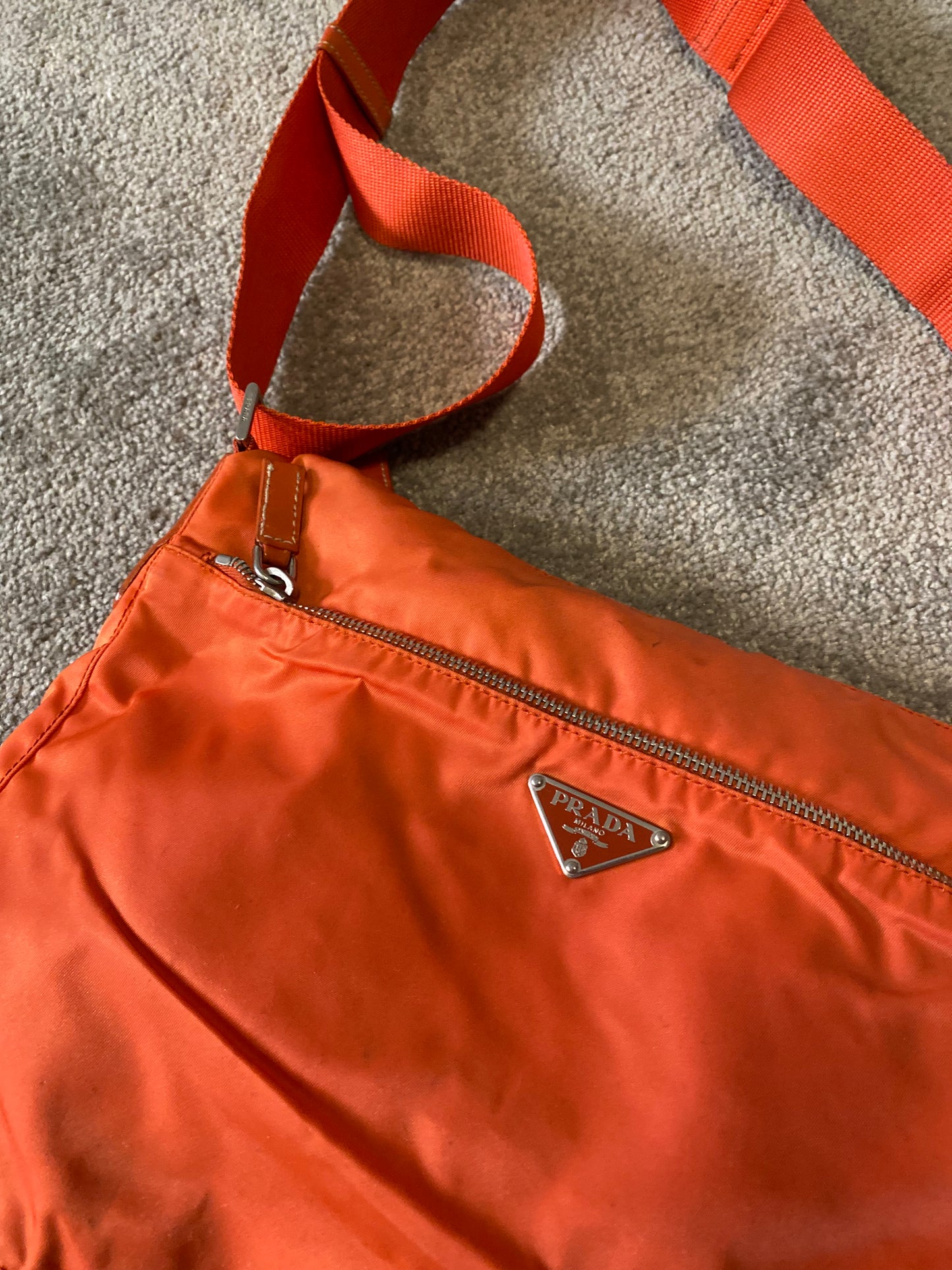 Prada Orange Crossbody / Shoulder Bag