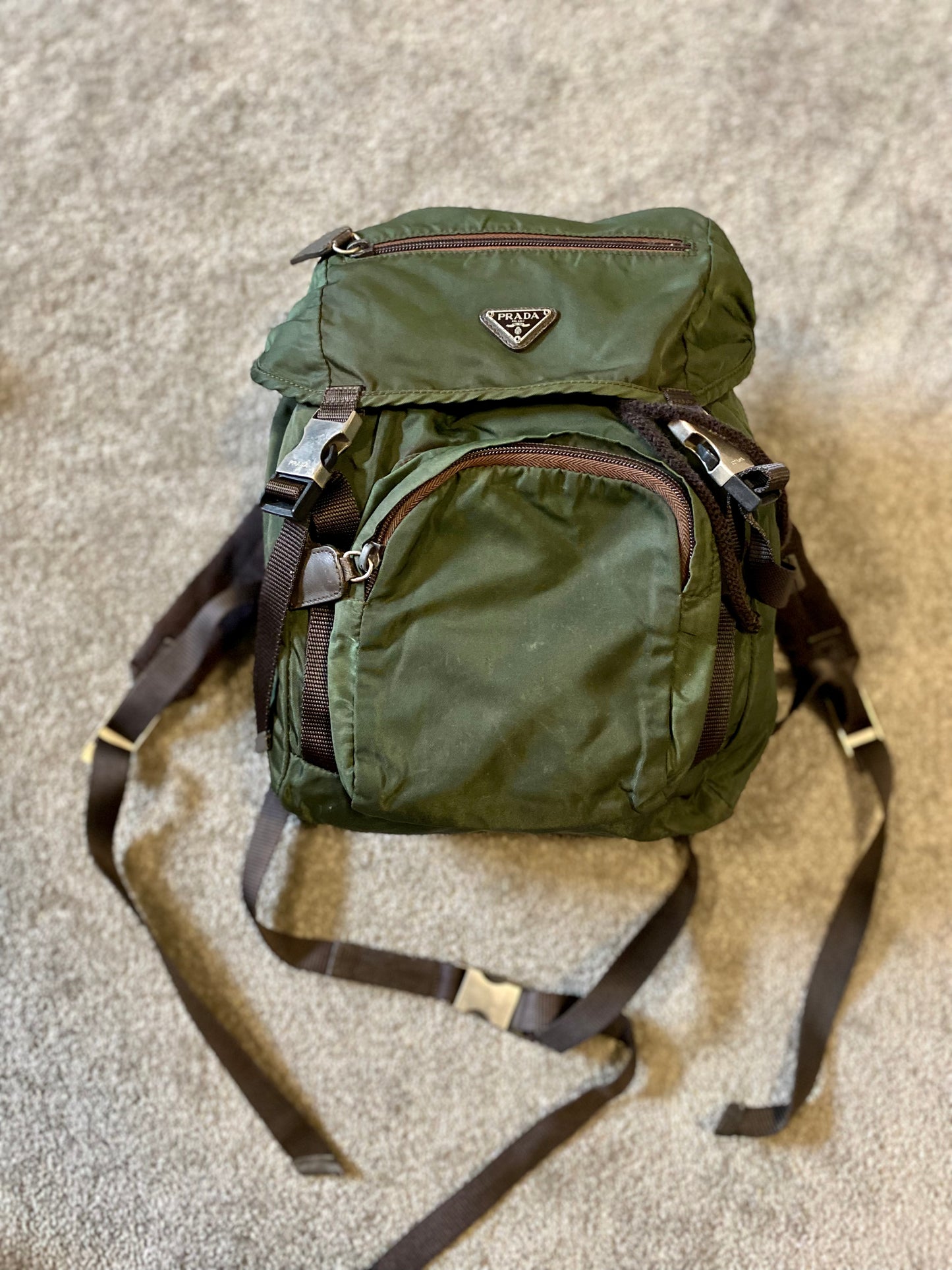 Prada Green Tactical Backpack