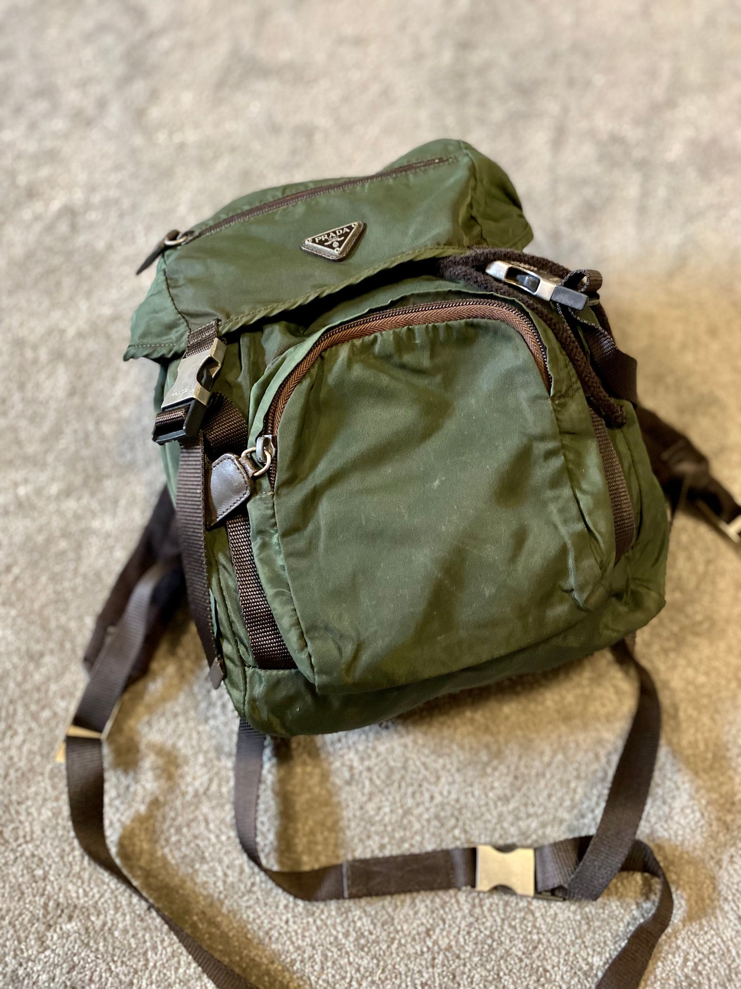 Prada Green Tactical Backpack